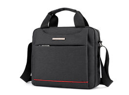 Foto van Tassen shoulder bag for men business travel a4 document briefcase oxford crossbody sling casual bags