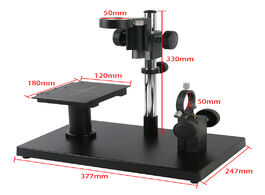 Foto van Gereedschap 2 in 1 horizontal stereo video microscope camera adjustable stand 50mm ring holder with 