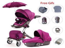 Foto van Baby peuter benodigdheden dsland high view stroller portable can lie two way four wheel shock absorb