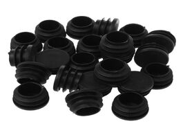 Foto van Meubels 24pcs diameter 25mm plastic round tube plug inserts stem cover black