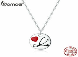 Foto van Sieraden bamoer 925 sterling silver pendant necklace doctor stethoscope for heart coin necklaces hea