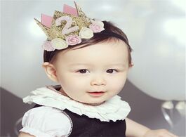 Foto van Baby peuter benodigdheden first birthday decor flower party cap crown headband 1 2 3 year number pri