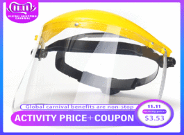 Foto van Beveiliging en bescherming head mask eye faces protection 33x20.3cm transparent pvc safety shields s
