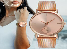 Foto van Horloge stylish and simple women s quartz wristwatch minimalist femal luxury stainless steel strap r