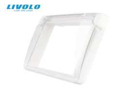 Foto van Elektrisch installatiemateriaal livolo eu standard socket waterproof cover plastic decorative for 4 