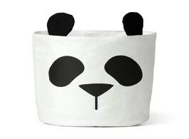 Foto van Huis inrichting panda storage bag basket baby kids toy clothes canvas laundry can stand nappy bin ho
