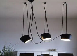 Foto van Lampen verlichting modern drum pendant lamp ceiling led hanglamp spider industrial lights for restau