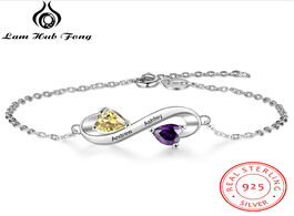 Foto van Sieraden 925 sterling silver infinity bracelet personalized name birthstone custom charm fine jewelr