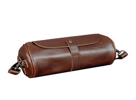 Foto van Tassen retro trend small leather bag crazy horse pu men s personalized design cylinder