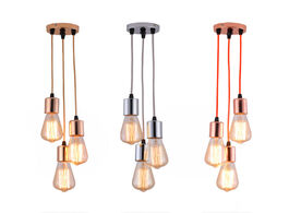 Foto van Lampen verlichting modern 3 heads multicolor pendant ceiling lamp simple diy hanging lighting lights