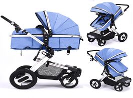 Foto van Baby peuter benodigdheden high landscape stroller 3 in 1 folding two way push travel pram newborn po