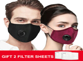 Foto van Beveiliging en bescherming mask face with filter pm2.5 air pollution reusable valve masque mascarill