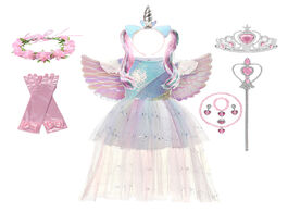 Foto van Baby peuter benodigdheden halloween unicorn princess dress birthday party cosplay angel dresses chil