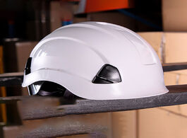 Foto van Beveiliging en bescherming protective helmet for construction worker damping cotton 6 point suspensi