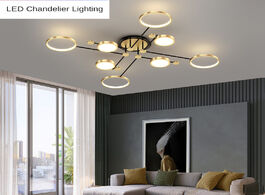 Foto van Lampen verlichting led chandelier lighting for living room bedroom new lamp gold frame aluminum drop