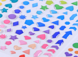 Foto van Kantoor school benodigdheden colored love stars epoxy crystal stickers cartoon fashion pvc bullet jo