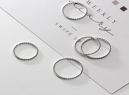 Foto van Sieraden modian fashion twist slim ring for women classic 925 sterling silver minimalism open adjust