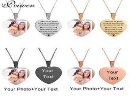 Foto van Sieraden personalized nameplate custom name photo necklace heart shape stainless steel women men cus