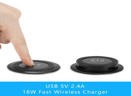 Foto van Telefoon accessoires 18w qi wireless charger furniture desktop embedded fast for iphone 11 x samsung