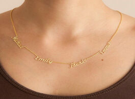 Foto van Sieraden personalized custom multiple names necklace friendship family jewelry stainless steel gold 