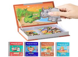 Foto van Speelgoed montessori baby magnetic book diy dress up toys matching game kids creativity educational 