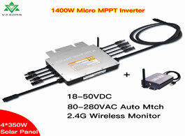 Foto van Elektrisch installatiemateriaal 1400w ip65 solar grid tie micro inverter sg1400 mppt microinverter i
