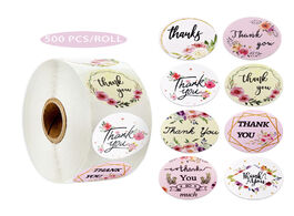 Foto van Kantoor school benodigdheden 50pcs round floral thank you stickers 8 designs for wedding favors and 