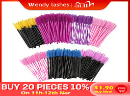 Foto van Schoonheid gezondheid 50pcs bag makep brushes disposable eyebrow brush wand for eyelash extension su