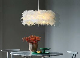 Foto van Lampen verlichting romantic feather chandelier e27 bedroom living room bedside lighting 25 30 40 45c