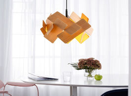 Foto van Lampen verlichting postmodern designer pendant lights creative wooden arts deco hanglamp living room