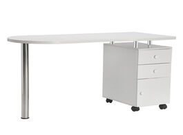 Foto van Meubels manicure nail table with drawer salon furniture workbench white