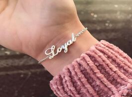 Foto van Sieraden customized name bracelet stainless steele kid women s boho jewellery couple personal gift b