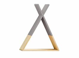 Foto van Huis inrichting 2020 new nordic style baby wooden triangle shelf lovely wall hanging trigon storage 