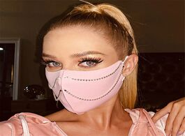 Foto van Sieraden shiny rhinestone tassel face mask jewelry for women simple sexy nightclub party accessory g