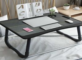 Foto van Meubels folding laptop stand holder bed use study table desk wooden foldable computer for sofa tea s