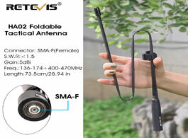 Foto van Telefoon accessoires retevis ha02 foldable tactical antenna sma f airsoft game walkie talkie for bao