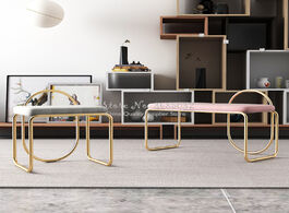 Foto van Meubels nordic change shoe stool iron golden bedroom make up dressing porch sofa simple living room 