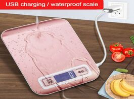 Foto van Huis inrichting rechargeable kitchen scales 5kg 10kg 1g stainless steel digital electronic food diet