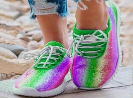 Foto van Schoenen women sneakers woman running shoes female vulcanized s casual flats sequin rainbow colors l