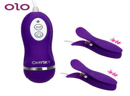 Foto van Schoonheid gezondheid olo nipple vibrator 10 frequency clamps breast massage stimulator sex toys for
