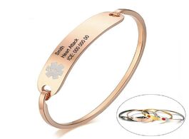 Foto van Sieraden free personalized medical alert id bracelets for women men engraving anti allergy stainless