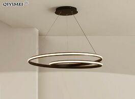 Foto van Lampen verlichting black white color led modern pendant lights for dining living room kitchen alumin