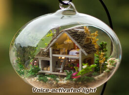 Foto van Speelgoed diy wooden house miniaturas with furniture miniature glass ball dollhouse toy for children