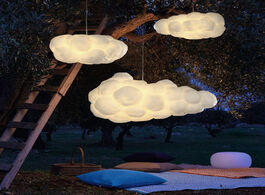Foto van Lampen verlichting modern white floating cloud pendant light for bedroom living room cloth store res