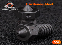 Foto van Computer trianglelab 1pcs top quality a2 hardened steel v6 nozzles for printing pei peek or carbon f