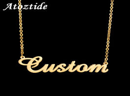 Foto van Sieraden atoztide customized fashion stainless steel name necklace personalized letter gold choker p