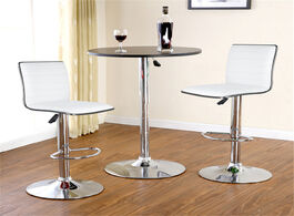 Foto van Meubels vogue trendly 2pcs bar chair stool durable synthetic swivel liftable kitchen for home furnit