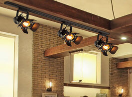 Foto van Lampen verlichting vintage e27 track light loft industrial spotlight rail black lamp for barn door c