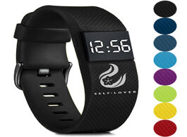 Foto van Horloge fashion digital led sports watch unisex silicone band wrist watches men women electronic gif