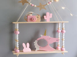Foto van Huis inrichting kids room decoration wooden shelf for wood hooks wall children boy girl decor